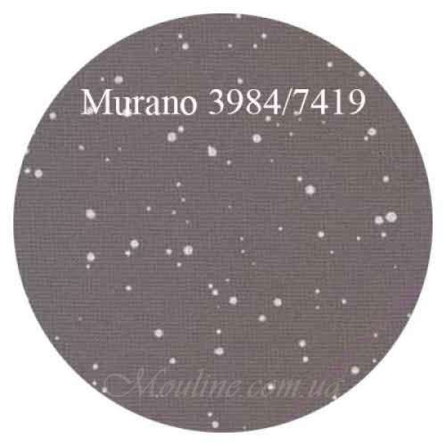 Ткань равномерная Zweigart Murano Lugana 32 базальтовый с белыми брызгами / Basalt Splash