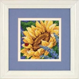 Набір для вишивання гобеленом "Соняшник і Божа корівка//Sunflower and Ladybug" DIMENSIONS 17066