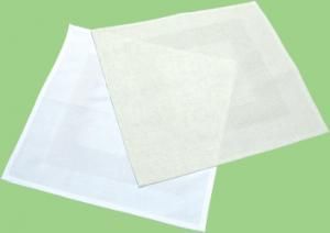 Готовая белая салфетка под вышивку хлопковая белого цвета