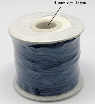 Шнур вощеный синий для плетение и сборки украшений
