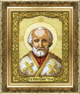 Набор для вышивки крестиком Чарівна Мить 253 Икона Святителя Николая Чудотворца 