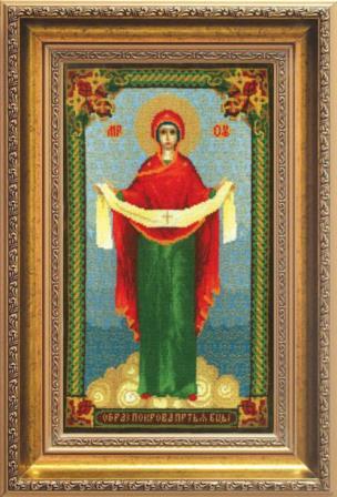 Набор для вышивки крестиком Чарівна Мить А-101 Икона Образ Пресвятой Богородицы Покрова