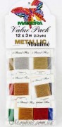 Madeira 9706, Metallic №4 12 карточек х 3 м блестящие нитки для вышивания (Value Packs)