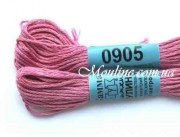 Нитки мулине Гамма 905, для вышивания крестиком грязно-розовый
