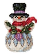 Набір для вишивання, Snowman with Holly / Сніговик з падубом, ill Hill JS202115