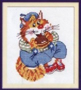 Набор для вышивания Чудесная игла 15-09 Котик круглый животик