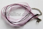 Основа для украшения 45 см лента+шнур светло-розовый