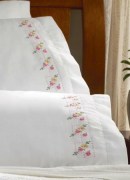 Stamped Embroidery Pillowcase Pair 45098 Bucilla