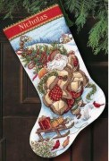 Купить DIMENSIONS 08752, Набор для вышивания один из вариантов рождественских / новогодних декоративных сапожков