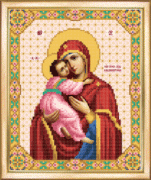 СБИ-002 Схема для вышивания бисером Икона Божьей Матери Владимирская