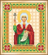 СБИ-042 Схема для вышивания бисером Именная икона святая мученица Светлана (Фотина)