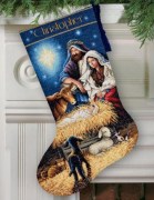 DIMENSIONS 08838 набор вышивки Рождественского сапога Святая ночь 