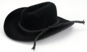Шляпа ковбойская замшевая черная