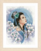Вышивка крестом Lanarte Asian Lady In Blue / Азиатская девушка в голубом