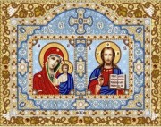 Иконостас Богородица Казанская и Христос Спаситель РИК-3-025 Марічка Схема на ткани для вышивания
